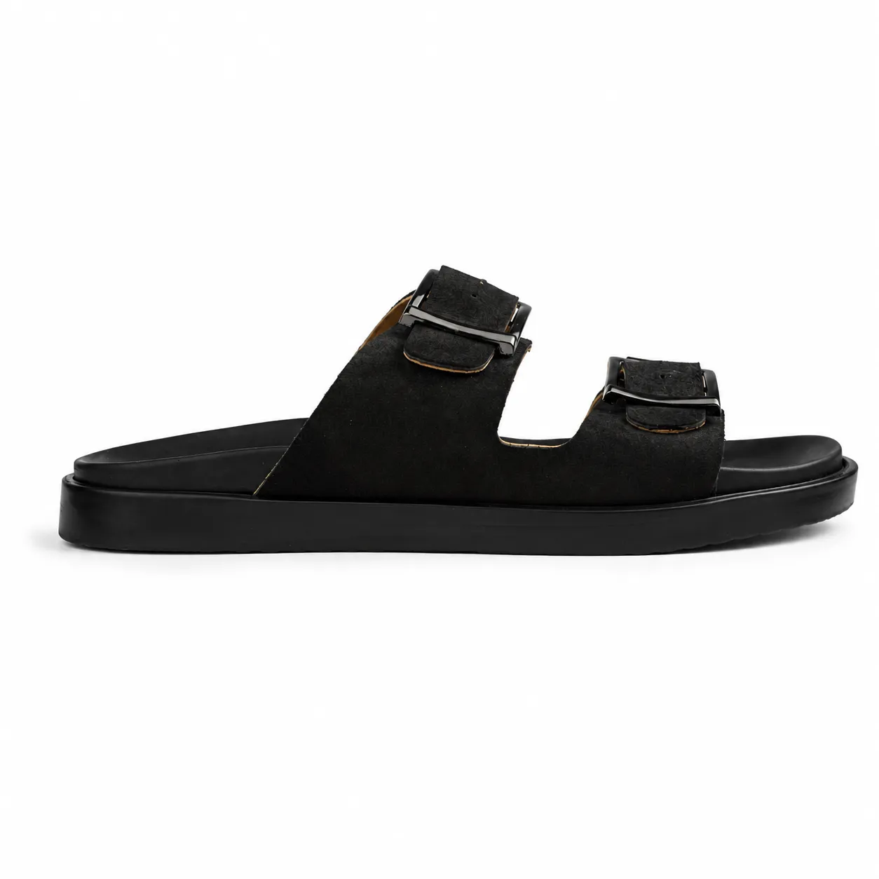 Sandale pour homme h02-1 marron daim miniature